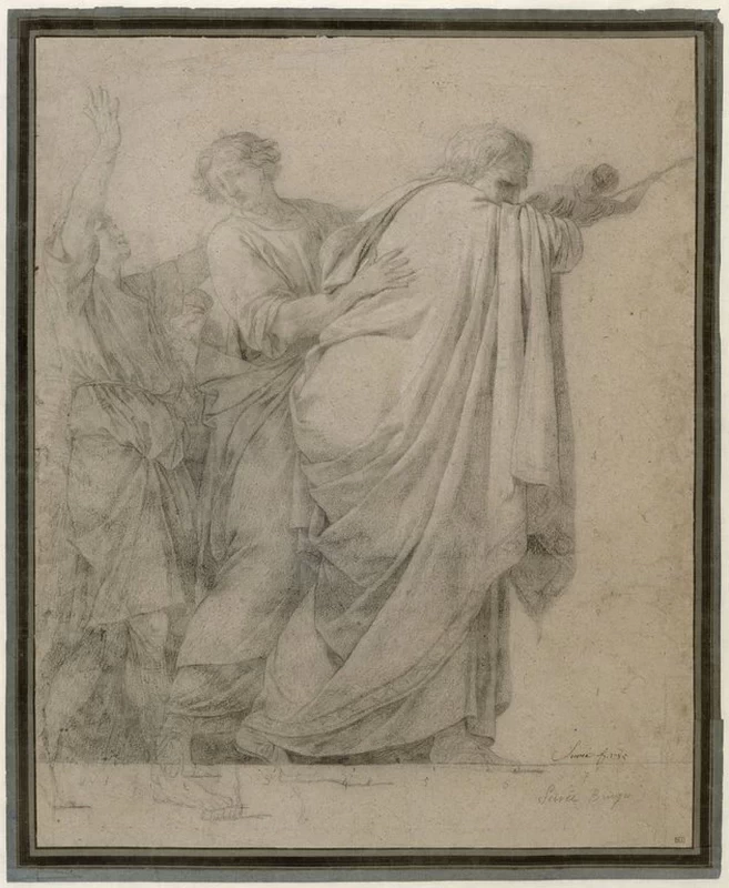 Studio di quattro figure panneggiate - Louvre, Parigi